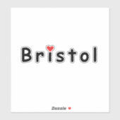 I Liebe Bristol Aufkleber (Blatt)