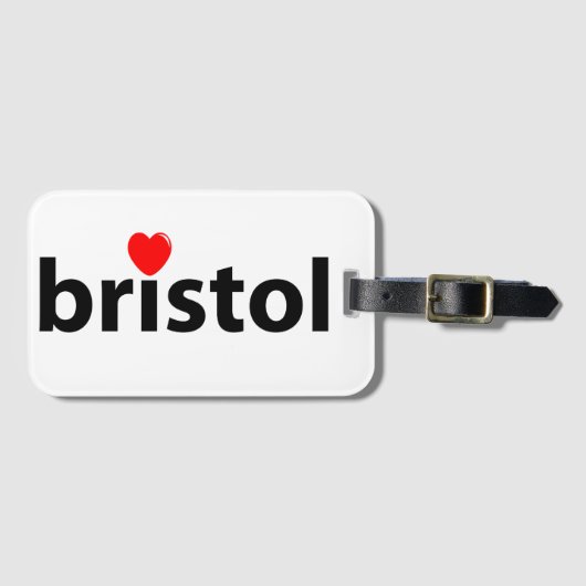 I Liebe Bristol Gepäckanhänger (Vorderseite (Horizontal))