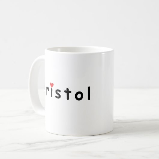 I Liebe Bristol Kaffeetasse (Vorderseite Links)