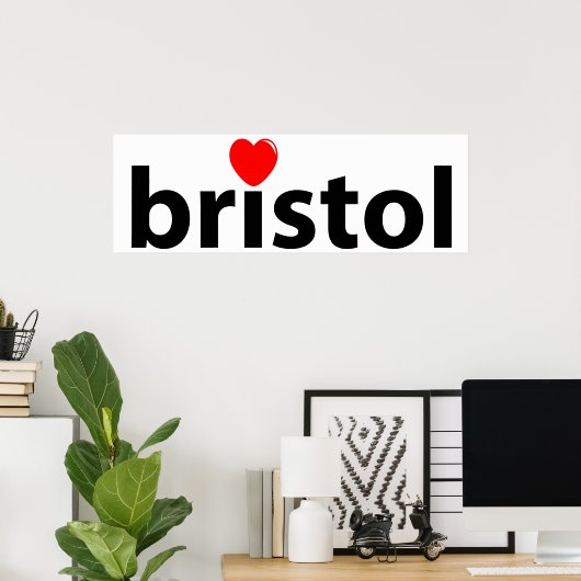 I Liebe Bristol Poster (Heimbüro)