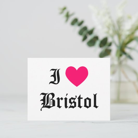 I Liebe Bristol Postkarte (Stehend Vorderseite)