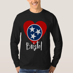 I Liebe Bristol Tennessee TN Staatsflagge Herz Vac T-Shirt