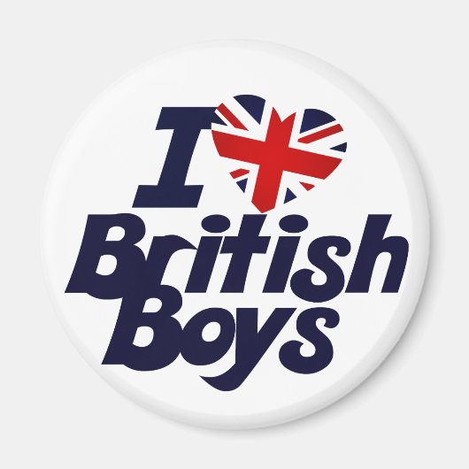 I Liebe British Boys Magnet (Vorne)