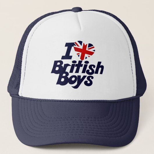 I Liebe British Boys Truckerkappe (Vorderseite)