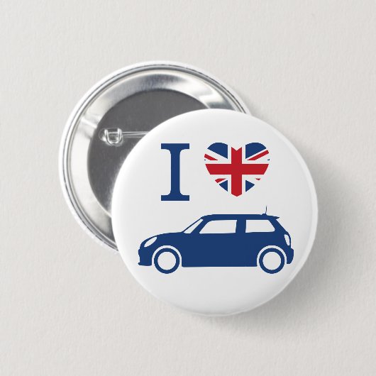 I Liebe British Mini Coopers - Blau - F56-Taste Button (Vorne & Hinten)