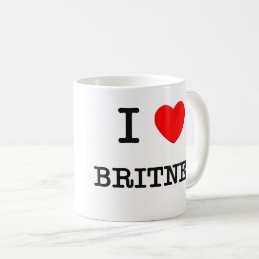 I Liebe Britney Kaffeetasse (VorderseiteRechts)
