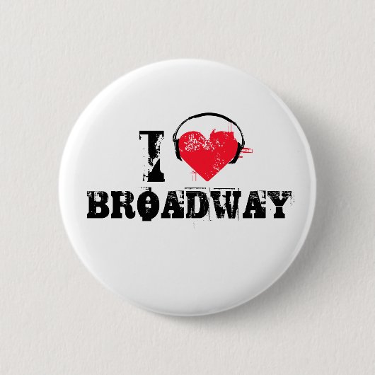 I Liebe Broadway Button (Vorderseite)