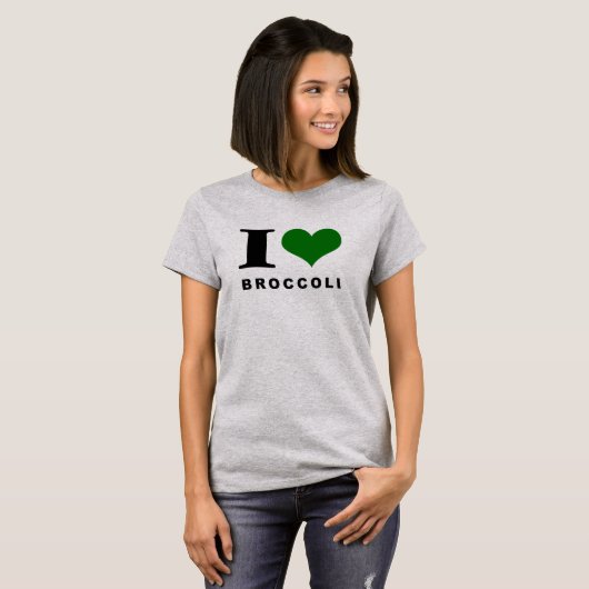 I Liebe Broccoli, Brokkoli Liebhaber T-Shirt (Vorne ganz)