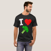 I Liebe Broccoli I Herz Gemüse Bio Vegan L T-Shirt (Vorne ganz)