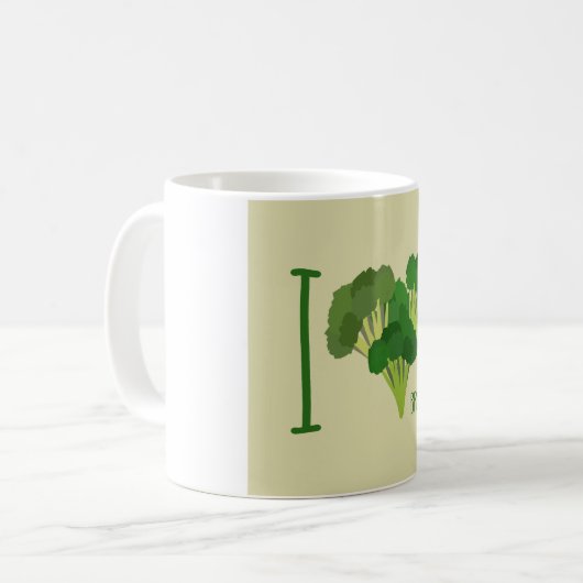 I Liebe Broccoli Kaffeetasse (Vorderseite Links)
