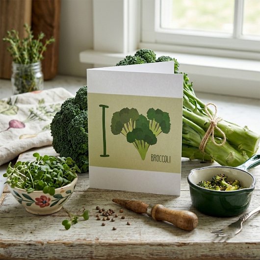I Liebe Broccoli Karte