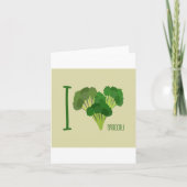 I Liebe Broccoli Karte (Vorderseite)