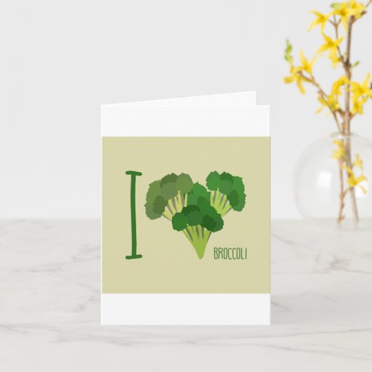 I Liebe Broccoli Karte (Gelbe Blume)