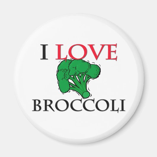 I Liebe Broccoli Magnet (Vorne)