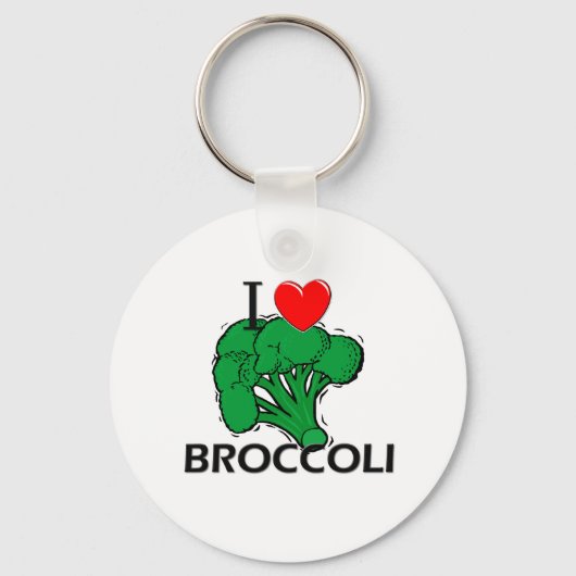 I Liebe Broccoli Schlüsselanhänger (Vorderseite)