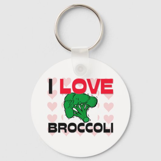 I Liebe Broccoli Schlüsselanhänger (Vorderseite)