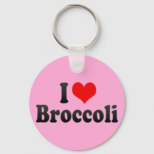 I Liebe Broccoli Schlüsselanhänger (Vorderseite)