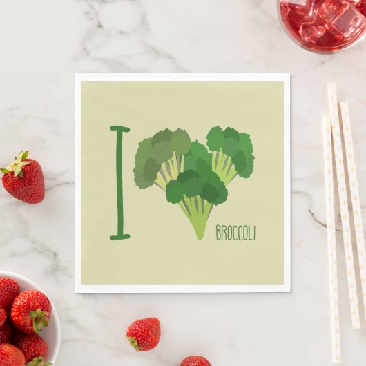 I Liebe Broccoli Serviette (Beispiel)