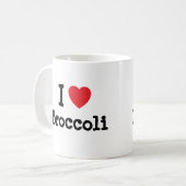 I Liebe Broccoli T - Shirt Kaffeetasse (Vorderseite Links)