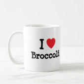 I Liebe Broccoli T - Shirt Kaffeetasse (Links)