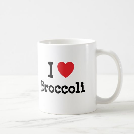 I Liebe Broccoli T - Shirt Kaffeetasse (Rechts)