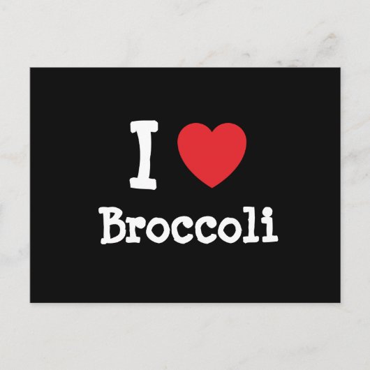 I Liebe Broccoli T - Shirt Postkarte (Vorderseite)