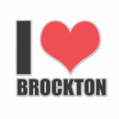 I Liebe Brockton Aufkleber (Vorderseite)