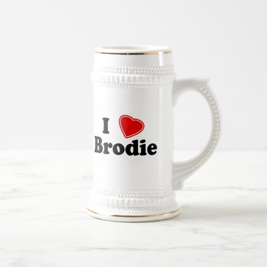 I Liebe Brodie Bierglas (Rechts)