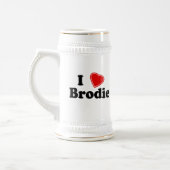 I Liebe Brodie Bierglas (Links)