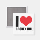 I Liebe Broken Hill Magnet (Vorderseite/Rückseite)