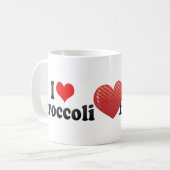 I Liebe-Brokkoli Kaffeetasse (Vorderseite Links)