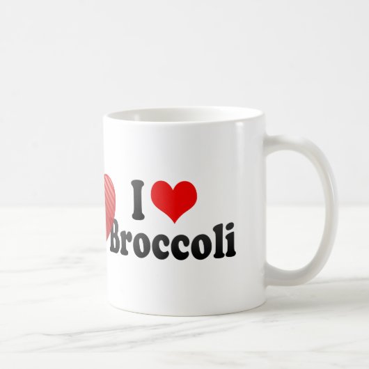 I Liebe-Brokkoli Kaffeetasse (Rechts)