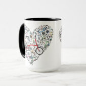 I Liebe Brompton Bikes Tasse (Vorderseite Links)
