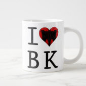 I Liebe Brooklyn BK NYC Jumbo-Tasse (Rechts)