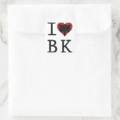 I Liebe Brooklyn BK NYC Quadratischer Aufkleber (Tasche)