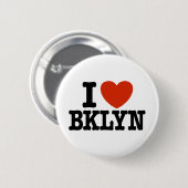 I Liebe Brooklyn Button (Vorne & Hinten)