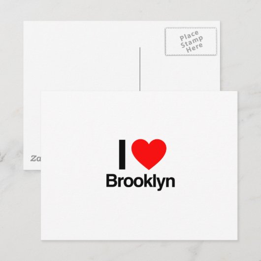i Liebe brooklyn Postkarte (Vorne/Hinten)