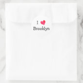 I Liebe Brooklyn Runder Aufkleber (Tasche)