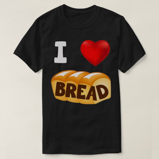 I Liebe Brot Heart Gluten Shirt (Design vorne)