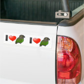 I Liebe-Brown-köpfige Papageien Autoaufkleber (Auf Lkw)