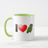 I Liebe-Brown-köpfige Papageien Tasse (Links)
