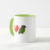 I Liebe-Brown-köpfige Papageien Tasse (Vorderseite Links)