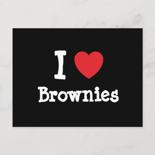 I Liebe Brownies Herz T - Shirt Postkarte (Vorderseite)