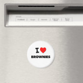 I Liebe Brownies ( Lebensmittel ) Magnet (In Situ (Geschirrspüler))