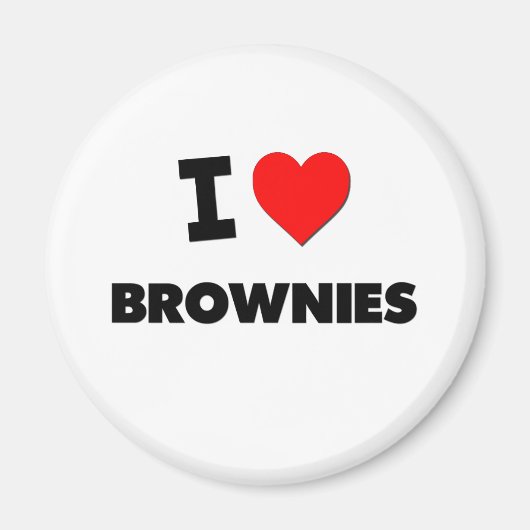 I Liebe Brownies ( Lebensmittel ) Magnet (Vorne)