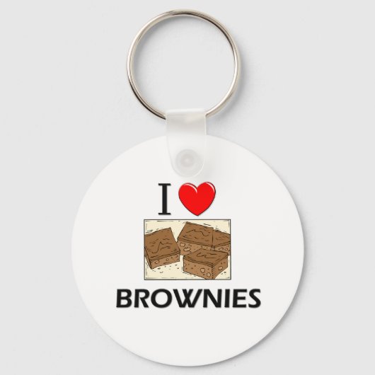 I Liebe Brownies Schlüsselanhänger (Vorderseite)