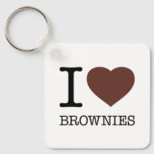 I LIEBE BROWNIES SCHLÜSSELANHÄNGER (Vorderseite)