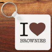 I LIEBE BROWNIES SCHLÜSSELANHÄNGER (Vorderseite)