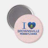 I Liebe Brownsville, PA Magnet (Vorderseite/Rückseite)