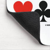 I Liebe-Brücke (vier Karten-Anzüge) Mousepad (Ecke)